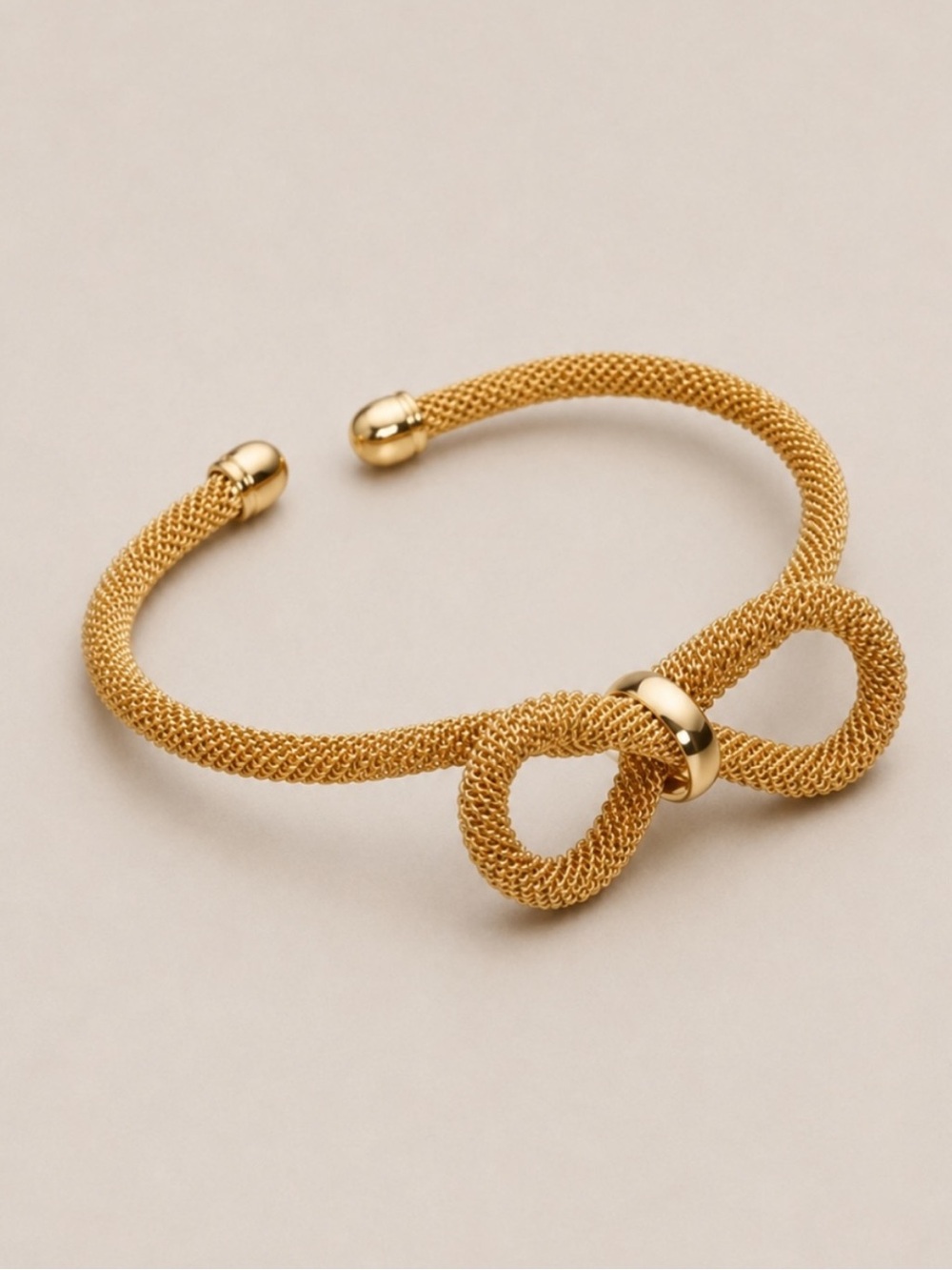 New! Gold Knot Mesh Cuff Bracelet - Women Jewelry